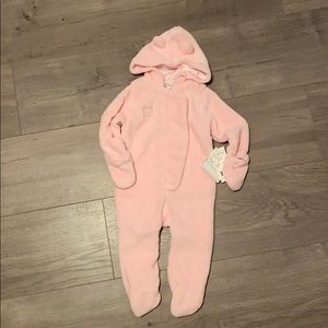 One piece fleece zip up